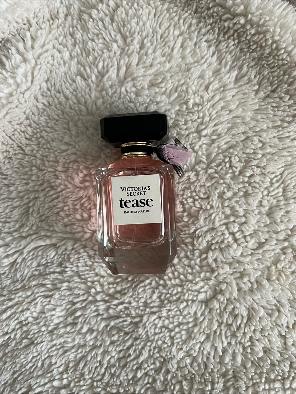 Victoria's Secret Tease Pink & Black Faceted Bottle